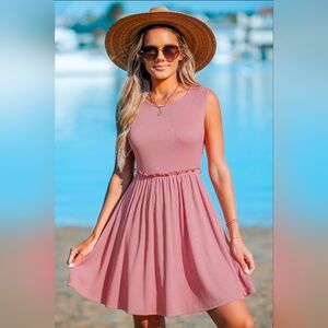NWT Cupshe Pink Sleeveless Mini Dress, Medium